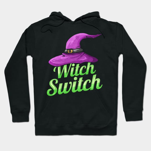 Witch hat for Halloween - The Witch Switch Hoodie by SinBle